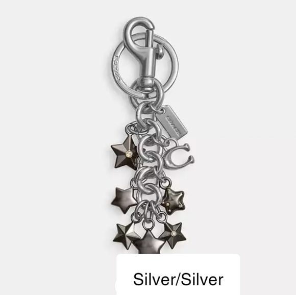 Coach Star Silver and Black Keychains - Picture 1 of 2